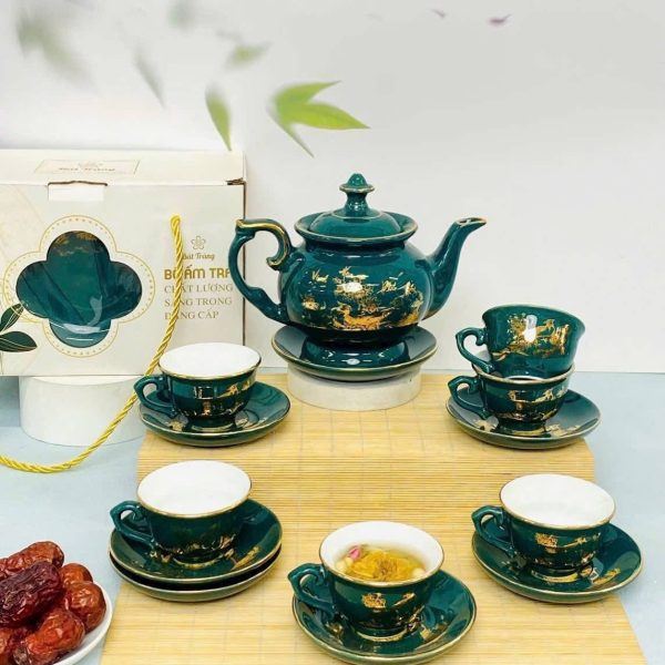 Ấm Chén Men Lam