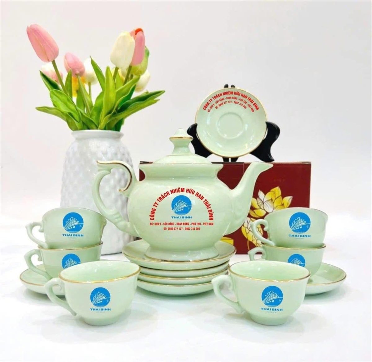 Ấm Chén Bát Tràng Cao Cấp - Ảnh 12